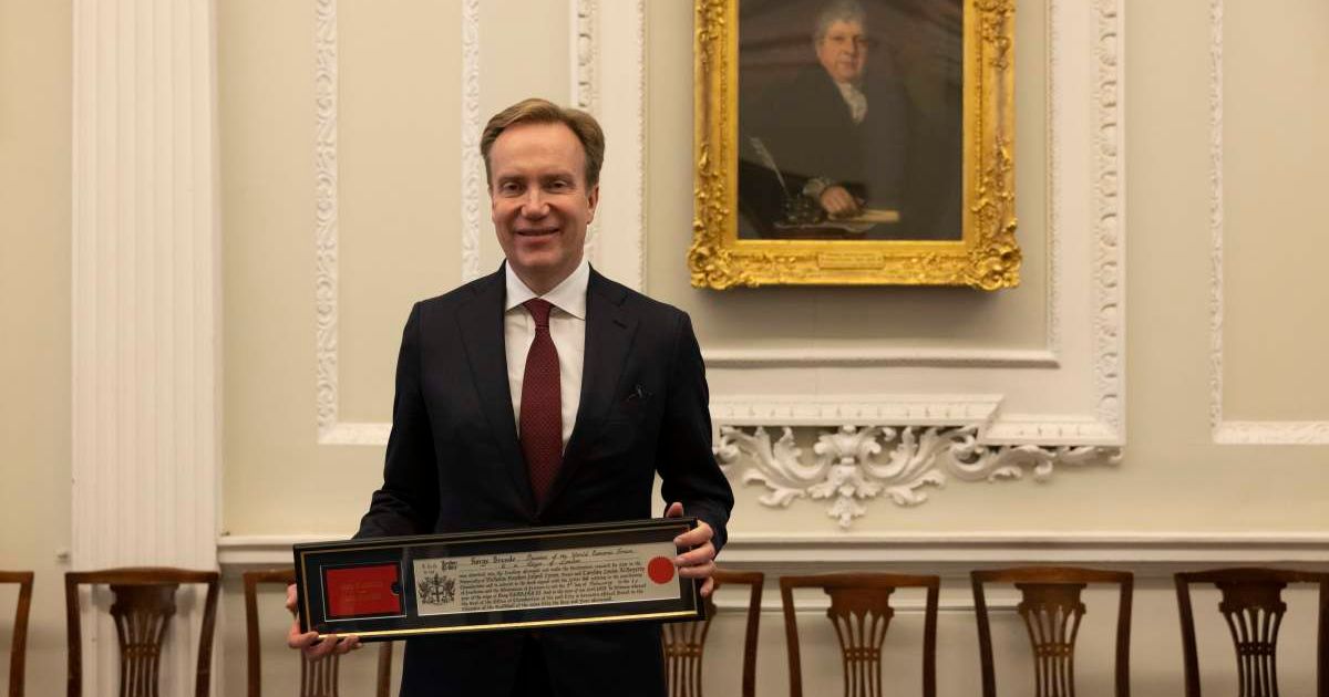 Børge Brende says he is stepping aside to allow the World Economic Forum to continue its work 'without distractions' (Getty Images)