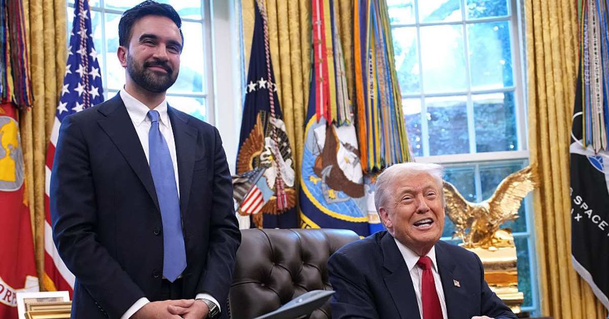 President Donald Trump met with New York City Mayor-elect Zohran Mamdani in the Oval Office of the White House on November 21, 2025 in Washington, DC (Getty Images)