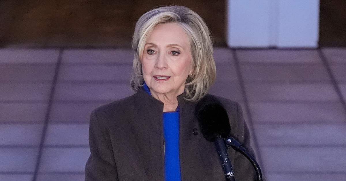 Hillary Clinton spoke to reporters outside the Chappaqua Performing Arts Center after testifying in the House investigation (AP Photo/Yuki Iwamura)