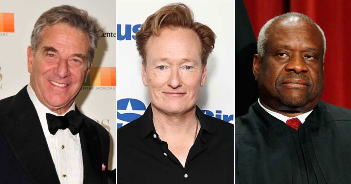The leaked list features Nancy Pelosi's husband, Paul Pelosi, late-night talk show host Conan O’Brien, and Supreme Court Justice Clarence Thomas (Getty Images)