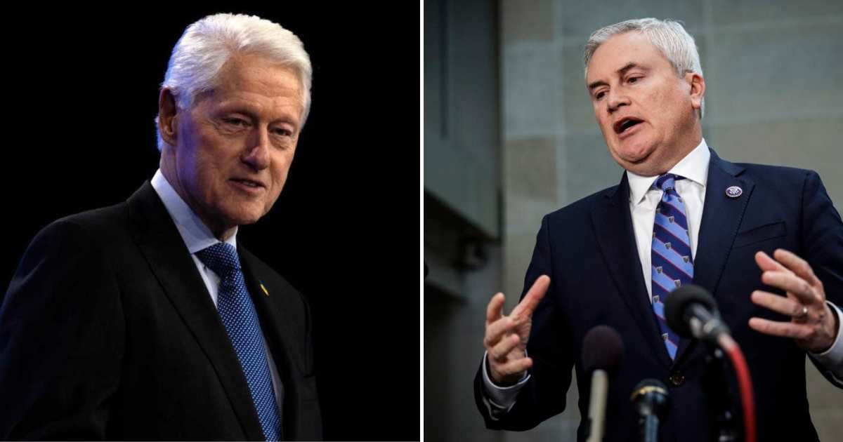 Viral social media post claims James Comer threatened Bill Clinton with obstruction if he invokes the Fifth Amendment (Getty Images)