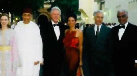 Fact Check: Is image claiming to show the Clintons with Epstein, Maxwell, and others real?