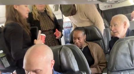 Biden gives three-word reply after woman confronts him about Gaza deaths on flight