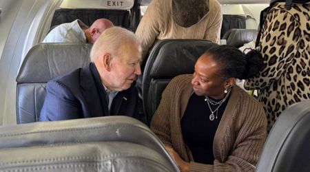Biden gives three-word reply after woman confronts him about Gaza deaths on flight