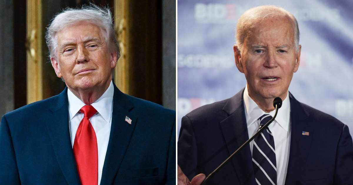 Joe Biden mocked the length of Donald Trump’s recent State of the Union address while speaking at a South Carolina Democratic Party event in Columbia on Friday, February 27 (Getty Images)