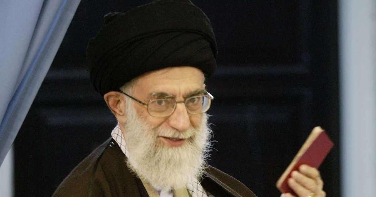 Supreme Leader Ayatollah Ali Khamenei was seen during a public address in Tehran weeks before the strike (Getty Images)