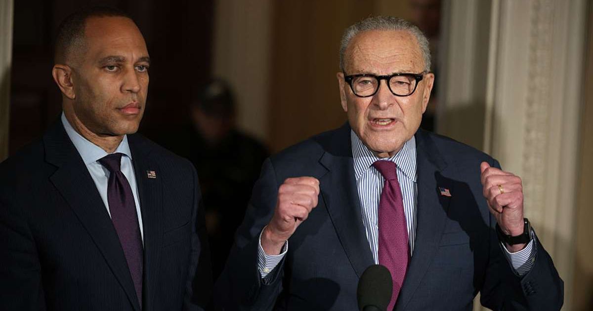 Senate Minority Leader Sen Chuck Schumer and House Minority Leader Rep Hakeem Jeffries called on the Trump administration to immediately brief Congress on US military strikes against Iran (Getty Images) 