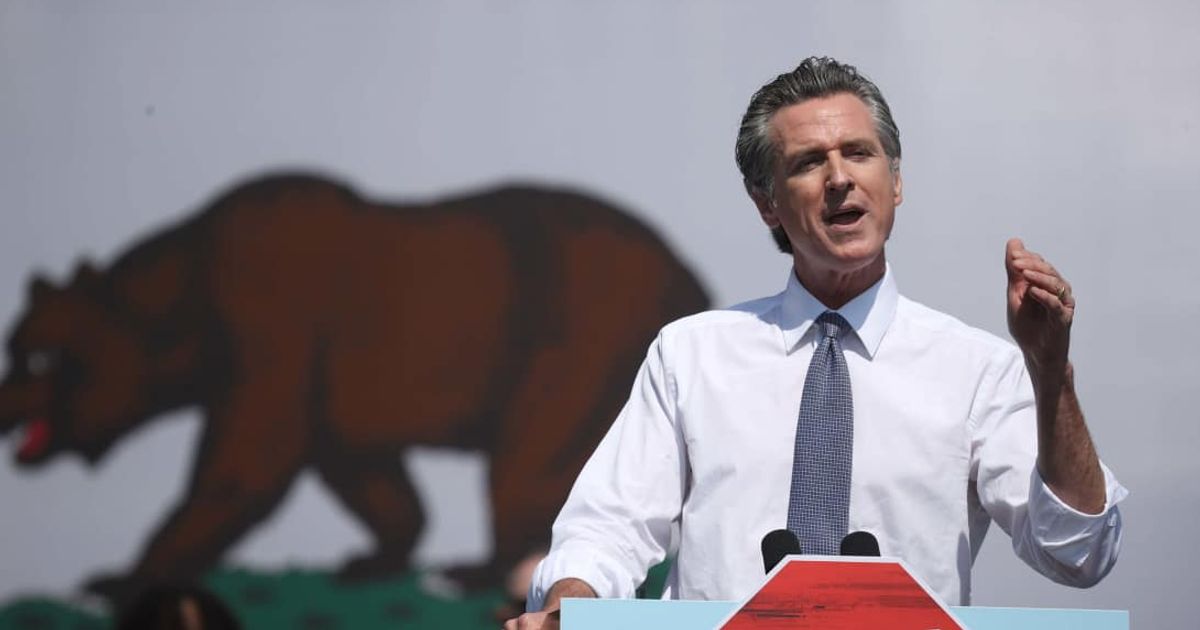 Gavin Newsom said Iran was 'corrupt and repressive' and must never have nuclear weapons, but that did not justify launching a war without explaining it to Americans (Getty Images)