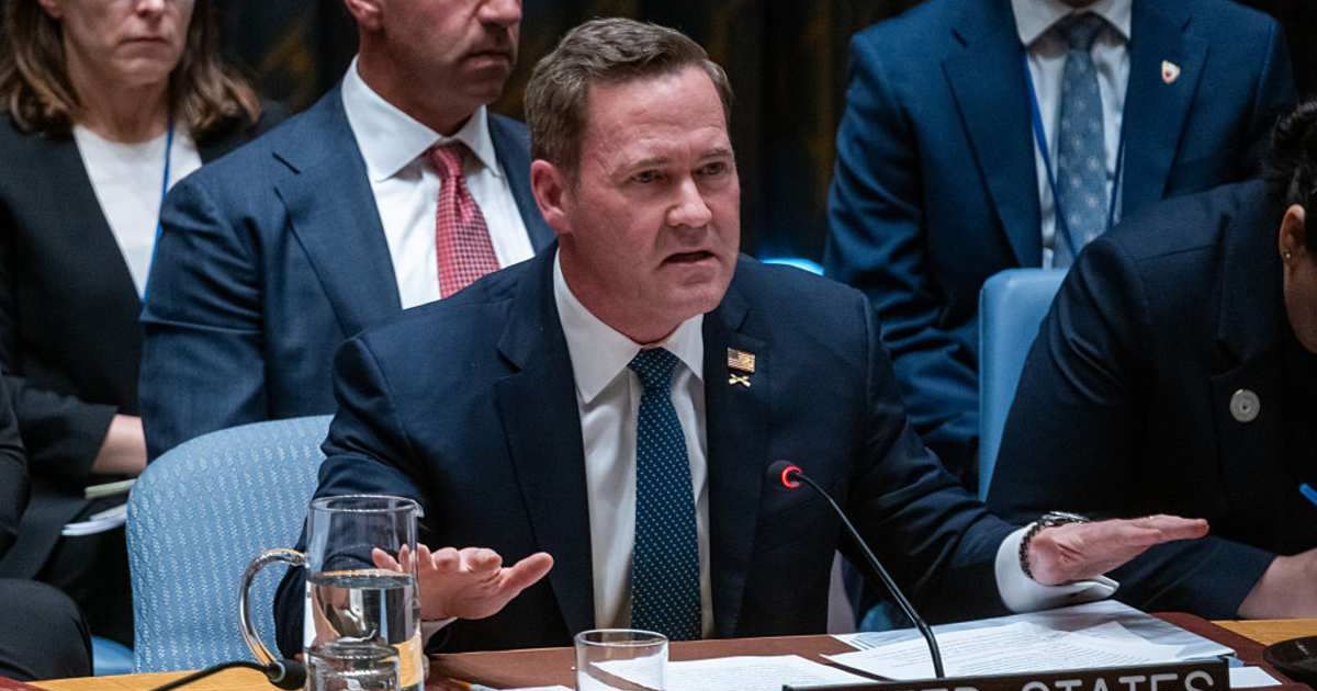 Michael Waltz spoke at a UN Security Council meeting on Iran on February 28, 2026 in New York City ( Spencer Platt/Getty Images)