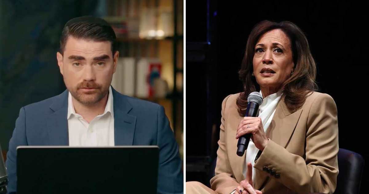 Ben Shapiro criticized Kamala Harris after she released a statement opposing Donald Trump’s military strikes on Iran (@realDailyWire/X, Getty Images)