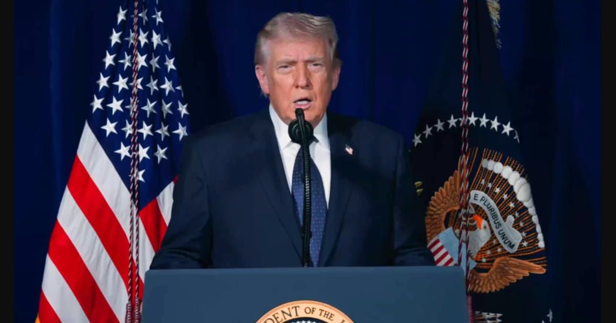 In a video posted on Truth Social, Donald Trump grieved the three US service members killed during the Iran operation (@therealdonaldtrump/Truth Social)