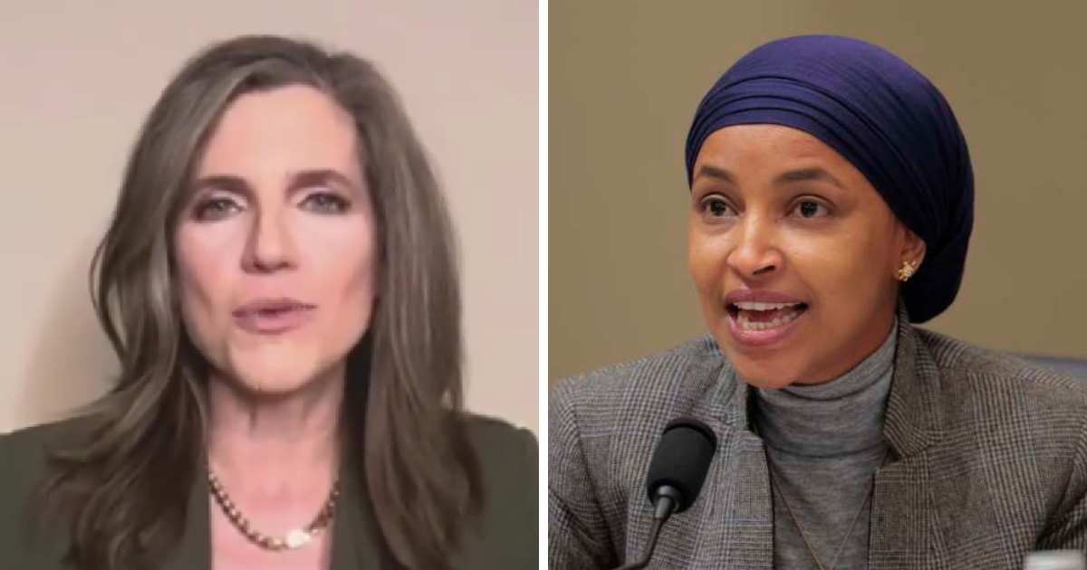 Nancy Mace spoke during a televised interview as her feud with Ilhan Omar intensified (Screengrab/@atrupar/X, Getty Images)