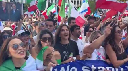 LA crowd dances and cheers after US strike leaves Ayatollah Ali Khamenei dead