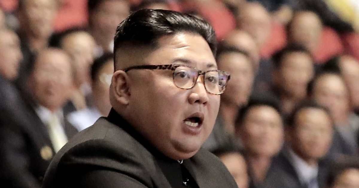 An online post claimed Kim Jong Un said 'we are waiting for a missile to accidentally land in North Korea' (Pyeongyang Press Corps/Pool/Getty Images)