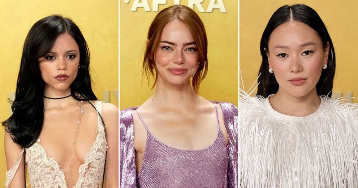 Jenna Ortega, Emma Stone, Yerin Ha and other actors at the SAG awards (Jeff Kravitz/FilmMagic, Jeff Kravitz/FilmMagic, Neilson Barnard/Getty Images)