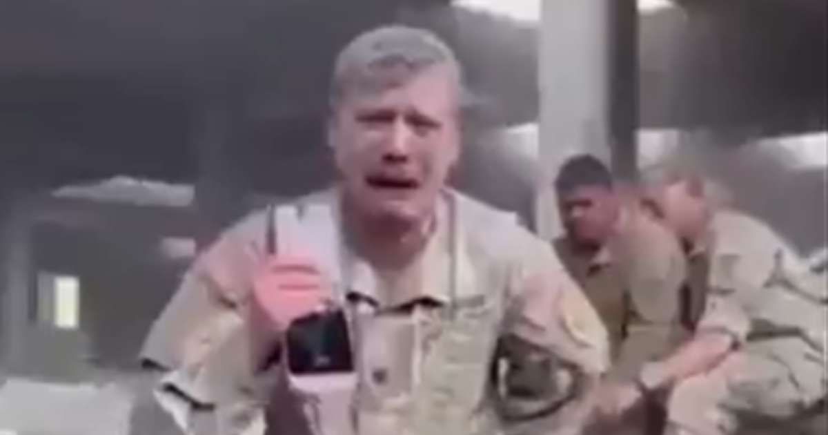 A viral video claimed to show US soldier crying after Iran missile attack (@Realyaseer/X)