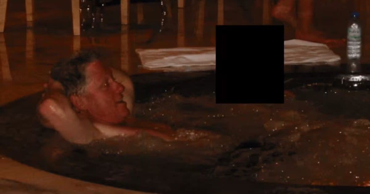 The photo of Bill Clinton in a hot tub was released by the DOJ as part of the Jeffrey Epstein files release (US Department of Justice)