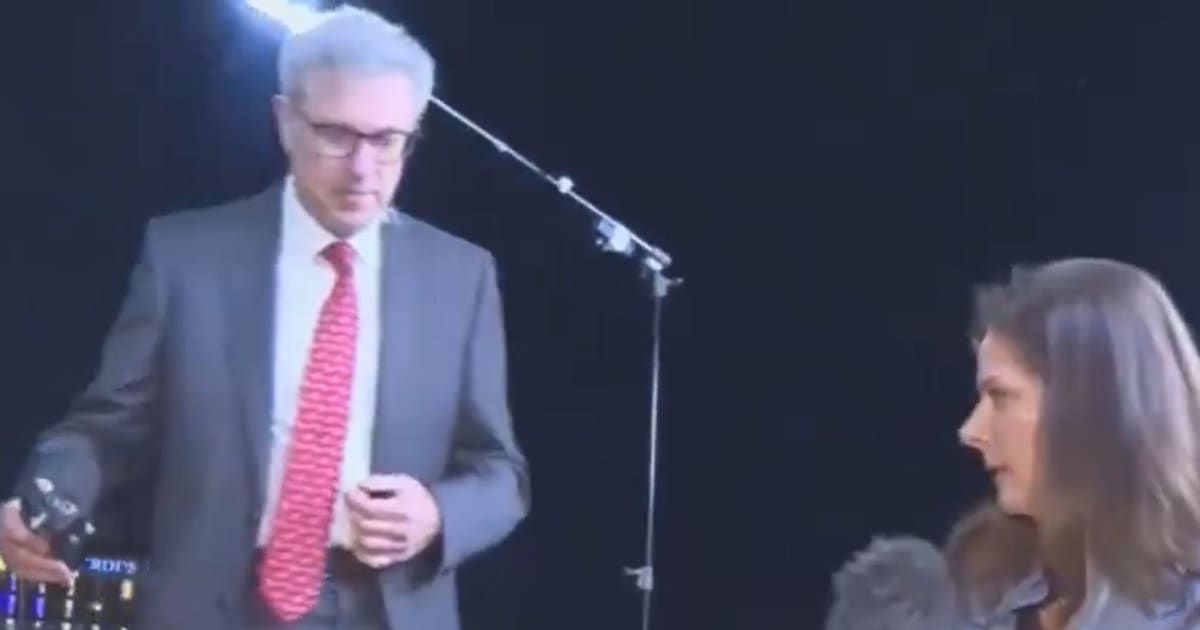 During a live broadcast from Tel Aviv, CNN reporters were forced to abruptly take cover as air raid sirens sounded and Iranian ballistic missiles targeted the city (Screengrab/X/@BRICSinfo)