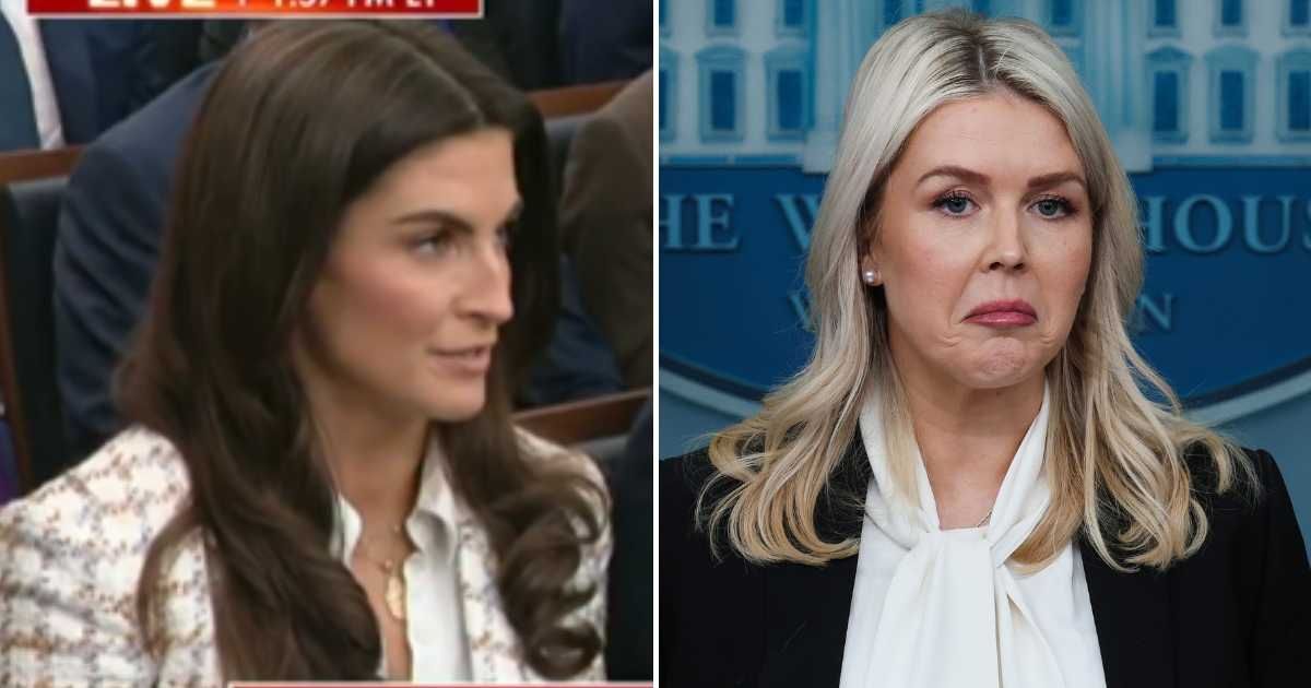 White House Press Secretary Karoline Leavitt got into a heated exchange with CNN's Kaitlan Collins over media coverage of Iran tensions (Eric Daugherty/X, Getty Images)