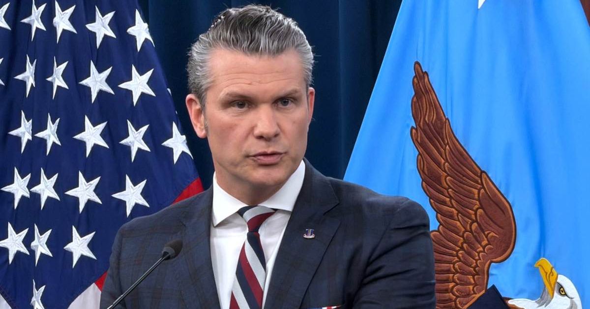 Pete Hegseth accused the media of trying to make President Donald Trump 'look bad' while discussing six US soldiers killed in a drone strike in Kuwait (AP Photo/Konstantin Toropin)