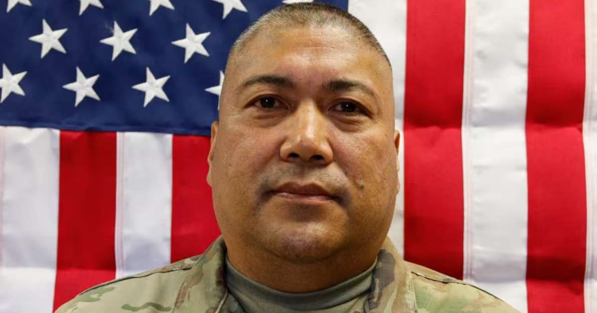 Chief Warrant Officer 3 Robert M Marzan, a US Army Reserve soldier from Sacramento, was among six American service members killed in a drone strike on a command center in Port Shuaiba, Kuwait (Facebook / Elizabeth Marzan)