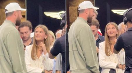 Travis Kelce chats with Kai at golf event as Trump’s Taylor Swift comments draw attention