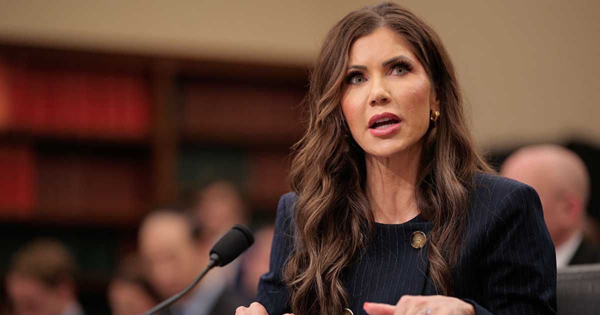 Homeland Security Secretary Kristi Noem testifies before the House Appropriations Committee in the Rayburn House Office Building on Capitol Hill on May 06, 2025 in Washington, DC (Getty Images)