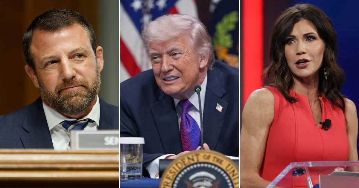 President Trump says Homeland Security Secretary Kristi Noem will step down at the end of March, opening up the post for Sen Markwayne Mullin (Getty Images)