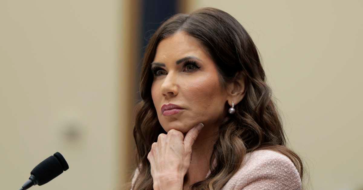Kristi Noem testifies during a House Judiciary Committee hearing in the Rayburn House Office Building on March 04, 2026, in Washington, DC (Heather Diehl/Getty Images)