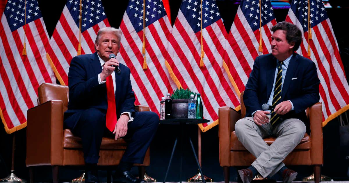 President Donald Trump declared that Tucker Carlson no longer represented the 'America First' ideology (Chip Somodevilla/Getty Images)