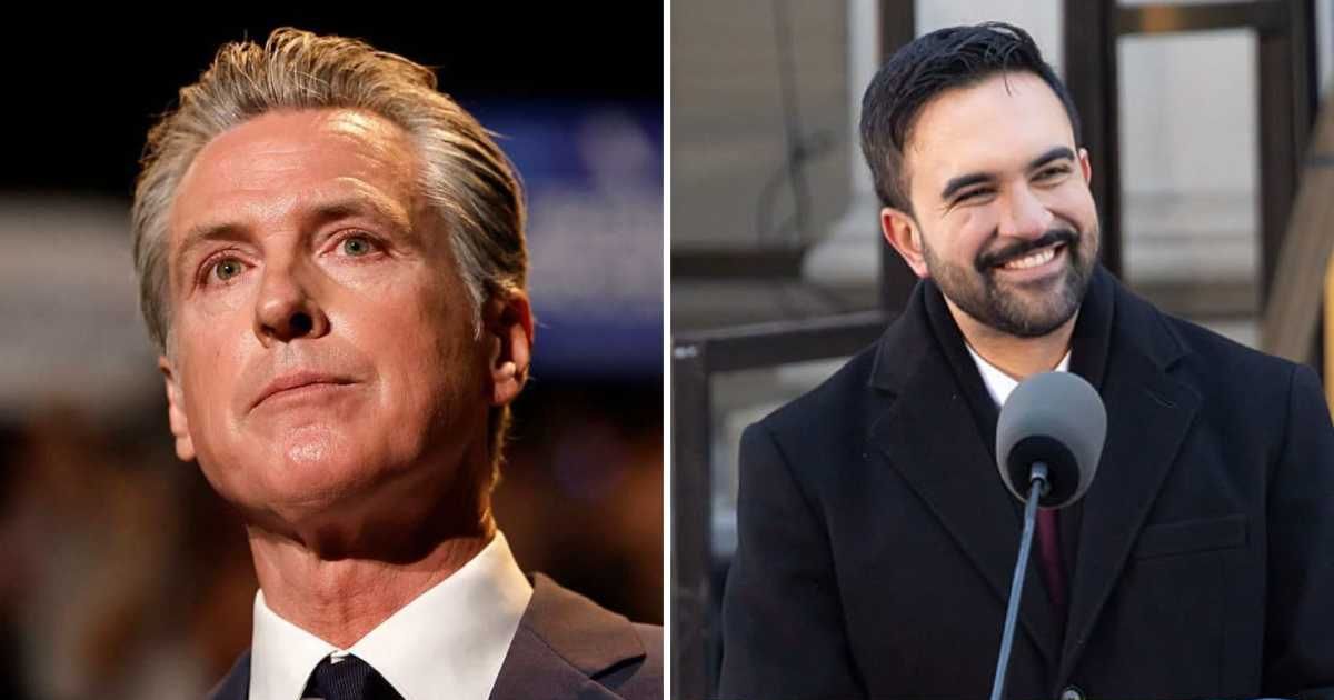 Gavin Newsom said that he needed to speak with Zohran Mamdani, adding that he already knew how the 'love story' with President Donald Trump would end (Getty Images)