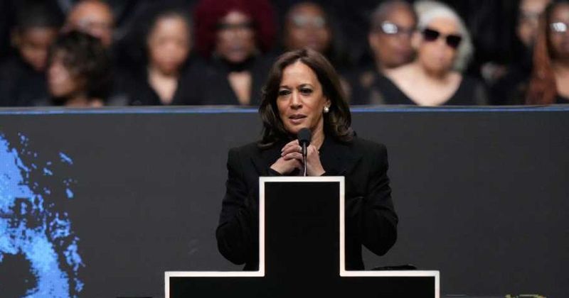 Harris says she predicted state of US under Trump at Jesse Jackson funeral: 'We did see it coming'