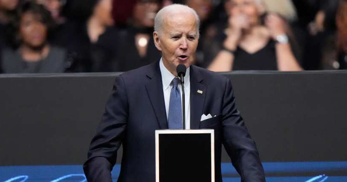 Joe Biden speaks at the Public Homegoing Service for Jesse Jackson (AP Photo)