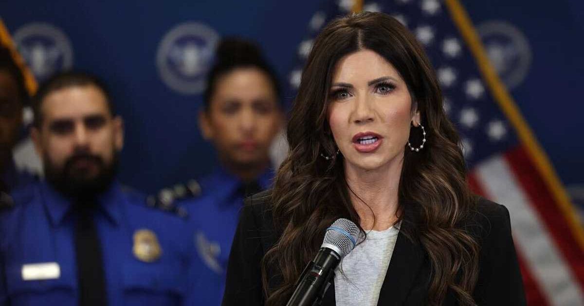 Kristi Noem all set to put down her papers as  Homeland Security Secretary chief (Joe Raedle/Getty Images)