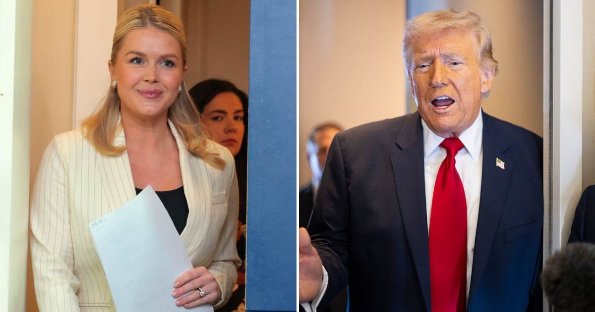A viral rumor claims that Karoline Leavitt allegedly said that President Donald Trump might institute a draft (AP, Getty Images)