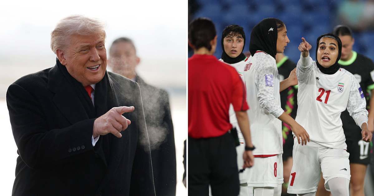 President Donald Trump urged Australia to allow Iranian women's national soccer team to stay after they faced backlash for refusing to sing the national anthem at the Asian Cup (Getty Images)