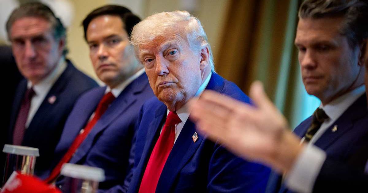 Oil prices have surged 65% since the conflict began, though the President says a plan is in place to stabilize the market (Getty Images)