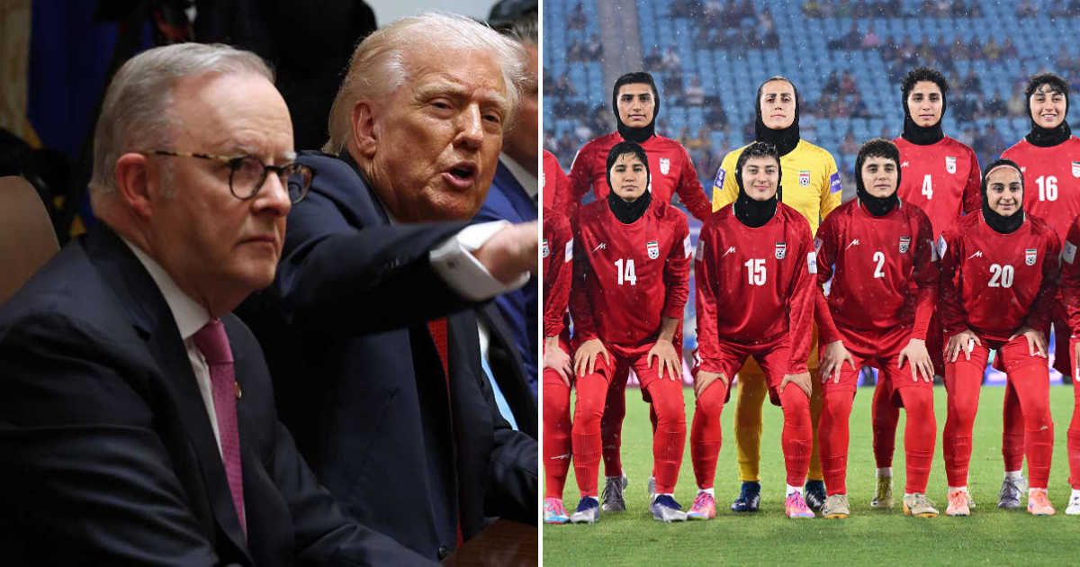 President Donald Trump announced that five Iranian soccer players were safe in Australia following asylum concerns (Anna Moneymaker/Getty Images, Dave Hunt/AAP Image via AP)