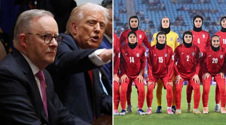 Trump confirms Australia is sheltering Iranian women's soccer team who stood up to the regime