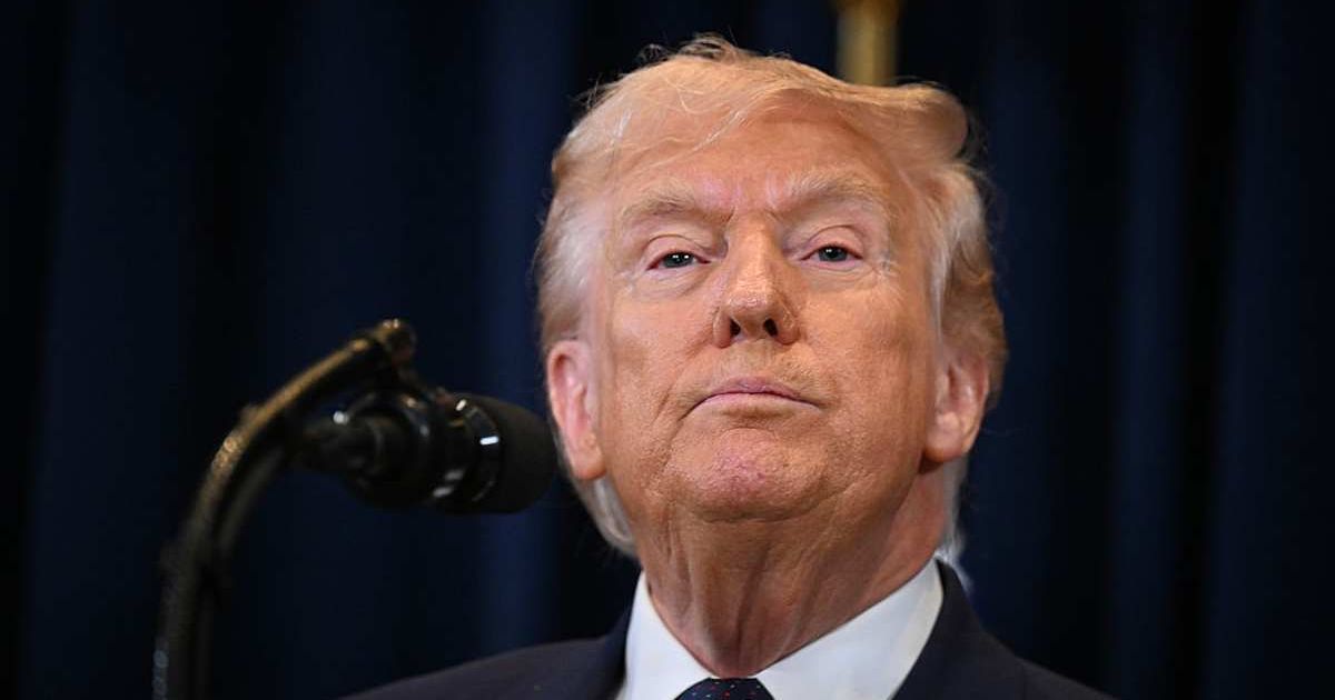 Donald Trump speaks to reporters during a news conference at Trump National Doral Miami on March 9, 2026, in Doral (Roberto Schmidt/Getty Images)