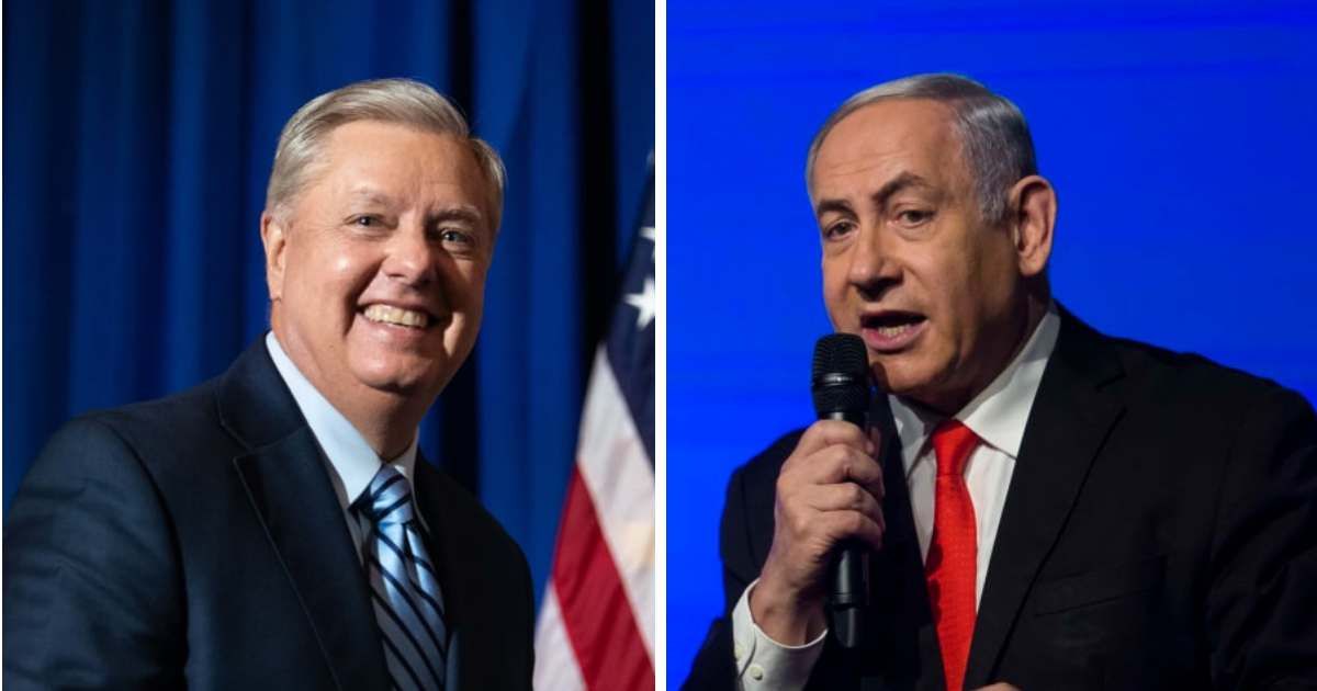 As per a Wall Street Journal report, Lindsey Graham spoke with Benjamin Netanyahu and 'coached' him on how to lobby Donald Trump for military action against Iran (Getty Images)