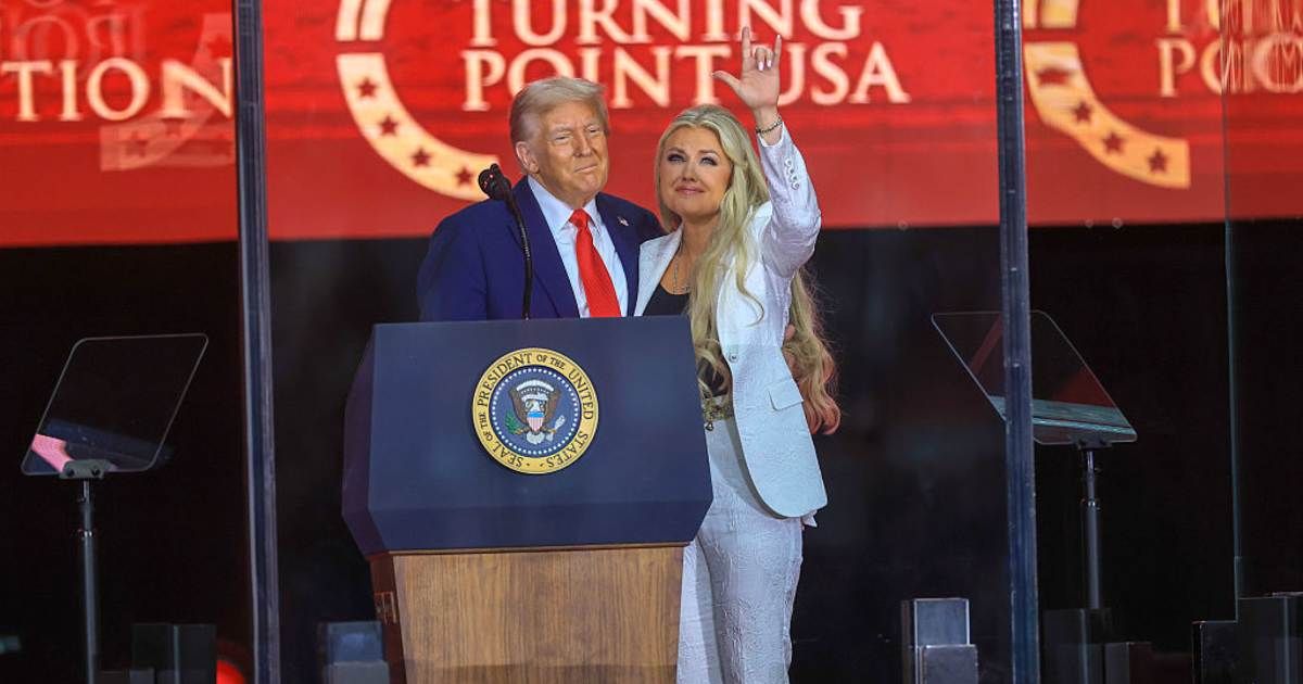 Erika Kirk’s appointment to the Board of Visitors by Donald Trump appears to have taken place without any official announcement (Joe Raedle/Getty Images)