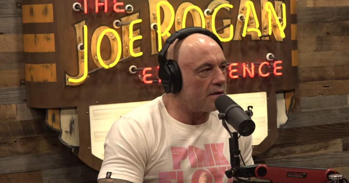 Joe Rogan mocked a CNN headline about suspects in a New York City attack, saying it bizarrely portrayed them as 'regular fellas' (PowerfulJRE/ Youtube)
