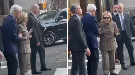 Video shows Bill Clinton appearing to push Hillary toward NYC crosswalk before she pulls back
