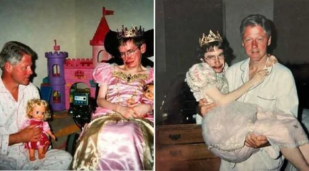 Fact Check: Are Epstein files photos showing Bill Clinton with Stephen Hawking in costumes real?