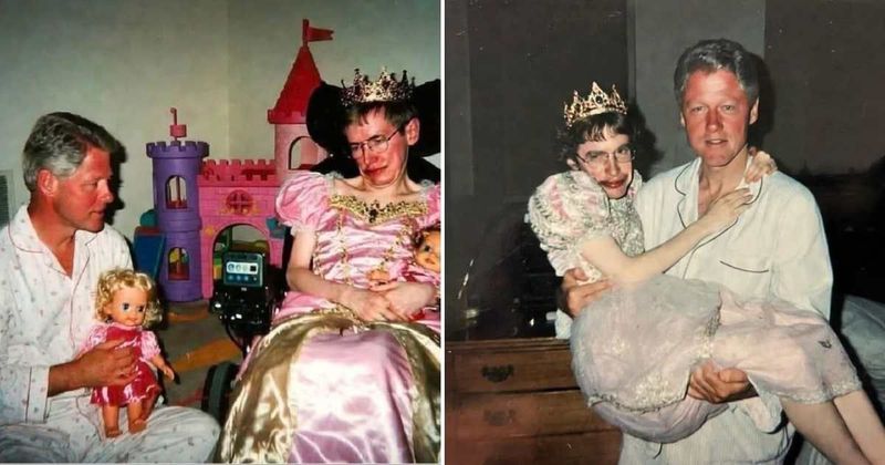 Fact Check: Are Epstein files photos showing Bill Clinton with Stephen Hawking in costumes real?