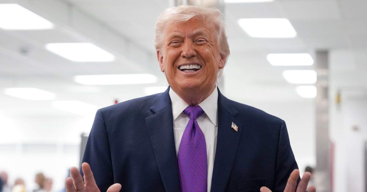 President Donald Trump spoke to reporters during a tour of a Thermo Fisher Scientific facility on March 11, 2026, in Reading, Ohio (Andrew Harnik/Getty Images)
