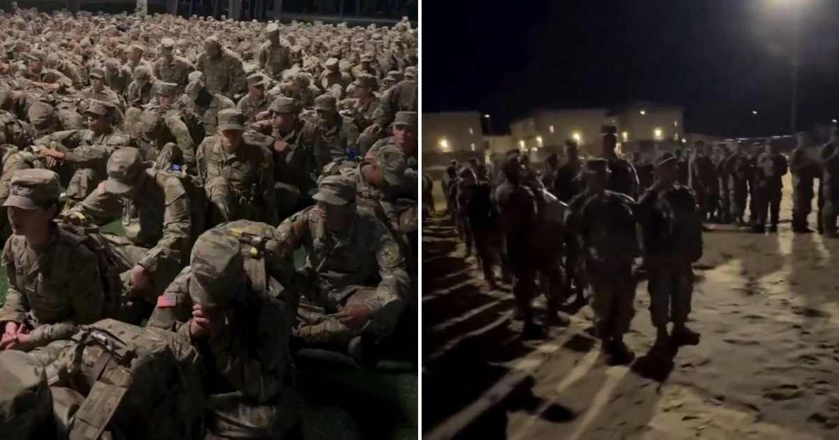 A viral clip spread with the claim that the United States Army is evacuating Kuwait after Iran attacks (@ug_chelsea/X)
