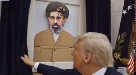 Fact Check: Is video of Trump showing Laura Ingraham 'Cardboard Ayatollah' real?