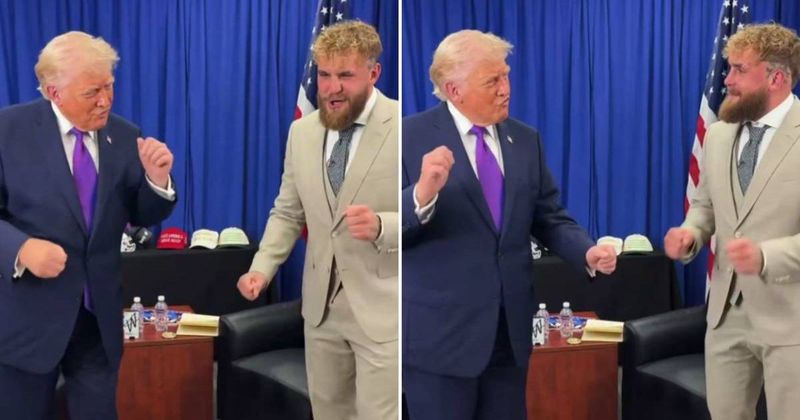 Donald Trump and Jake Paul break into the iconic 'YMCA' dance at Kentucky rally